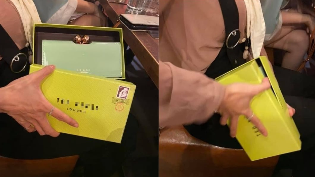 女子把新錢包裝回盒子一起攜帶,就怕刮傷。(圖/翻攝自臉書社團爆廢1公社)