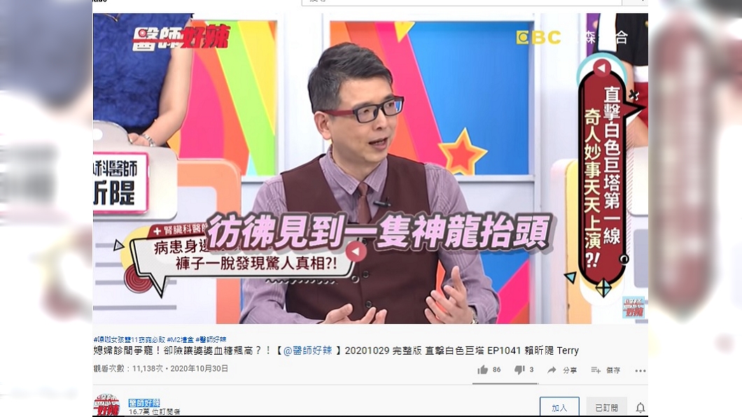 (圖/翻攝自醫師好辣YouTube)