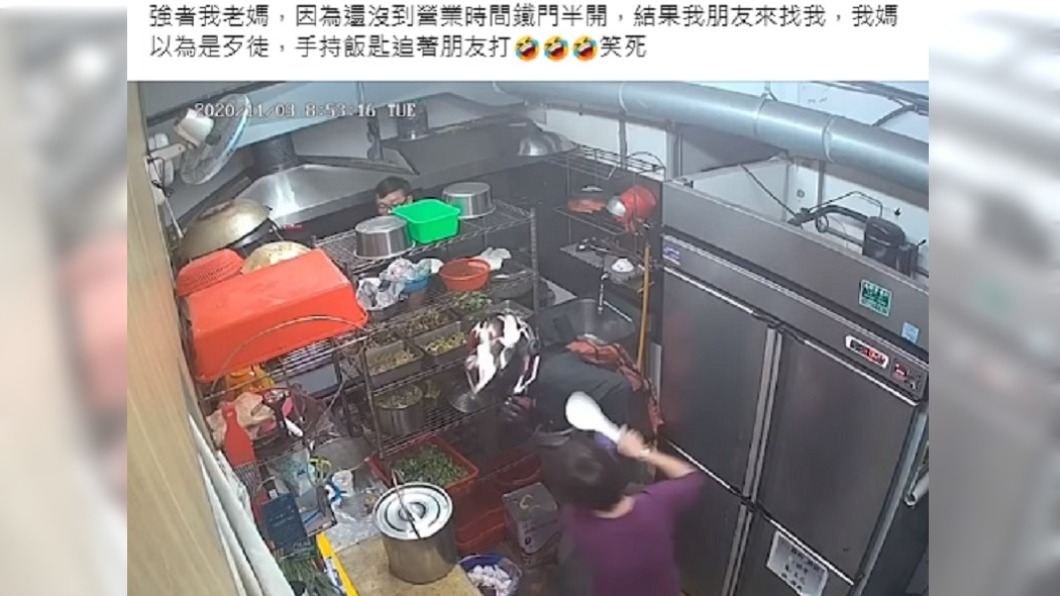 男子闖入朋友家開設的餐廳,慘遭毒打。(圖/翻攝自「爆廢1公社」)