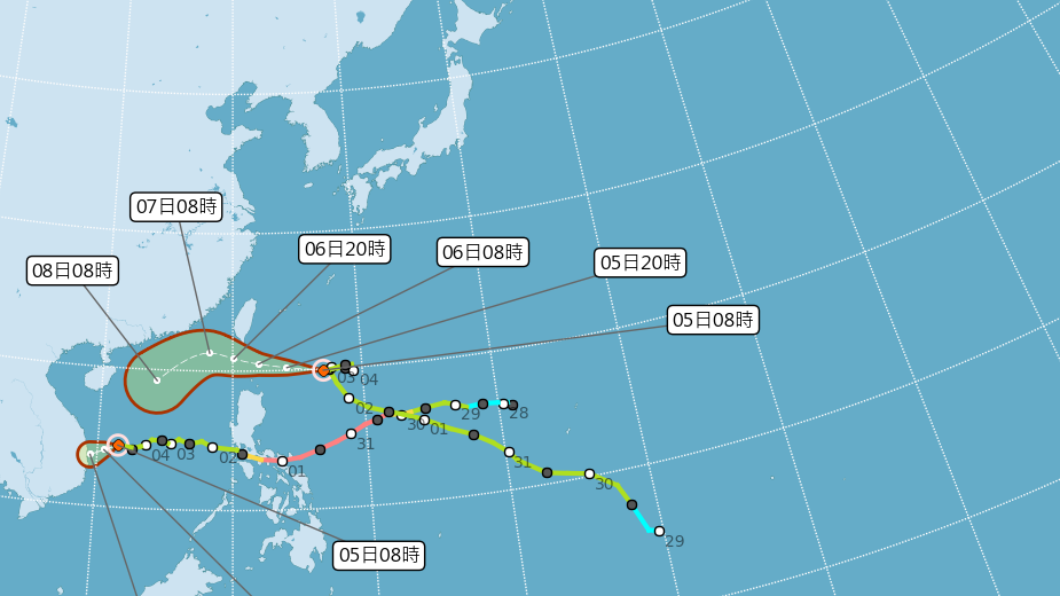 颱風閃電速度加快 最快晚間8時30分發陸上警報