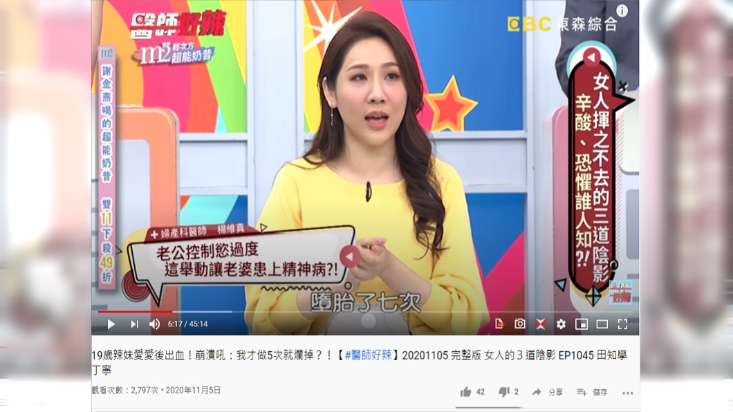 妻子私密處嚴重受傷。（圖／翻攝自《醫師好辣》YouTube）