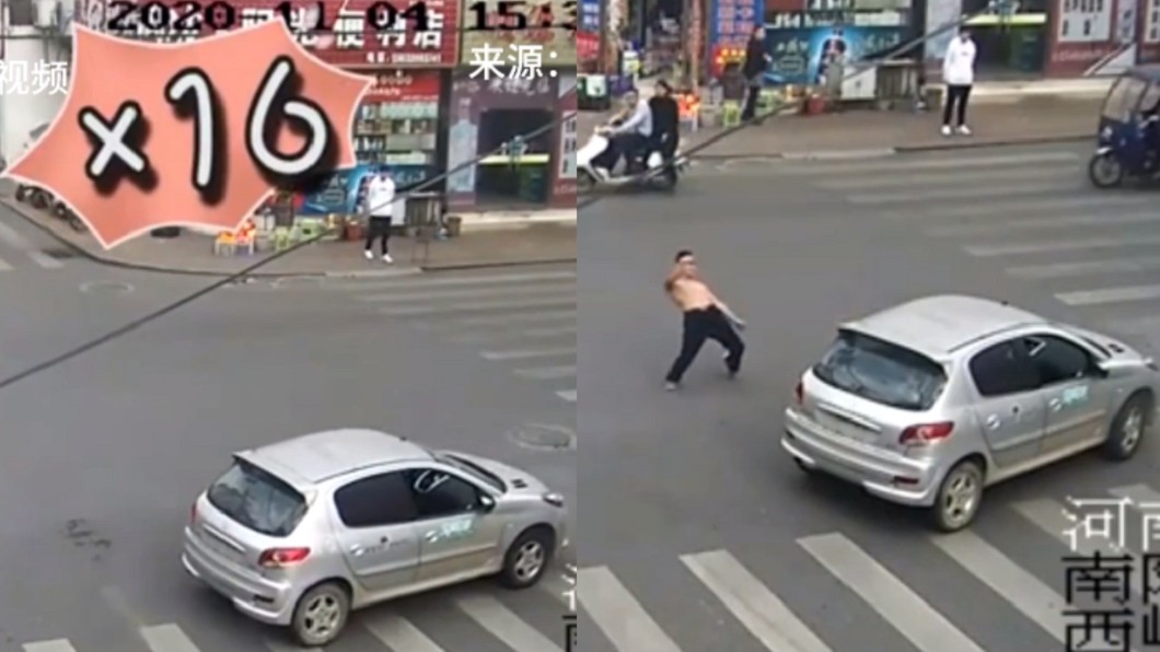 男酒駕路口狂轉16圈險撞人　下秒竟下車「打醉拳」