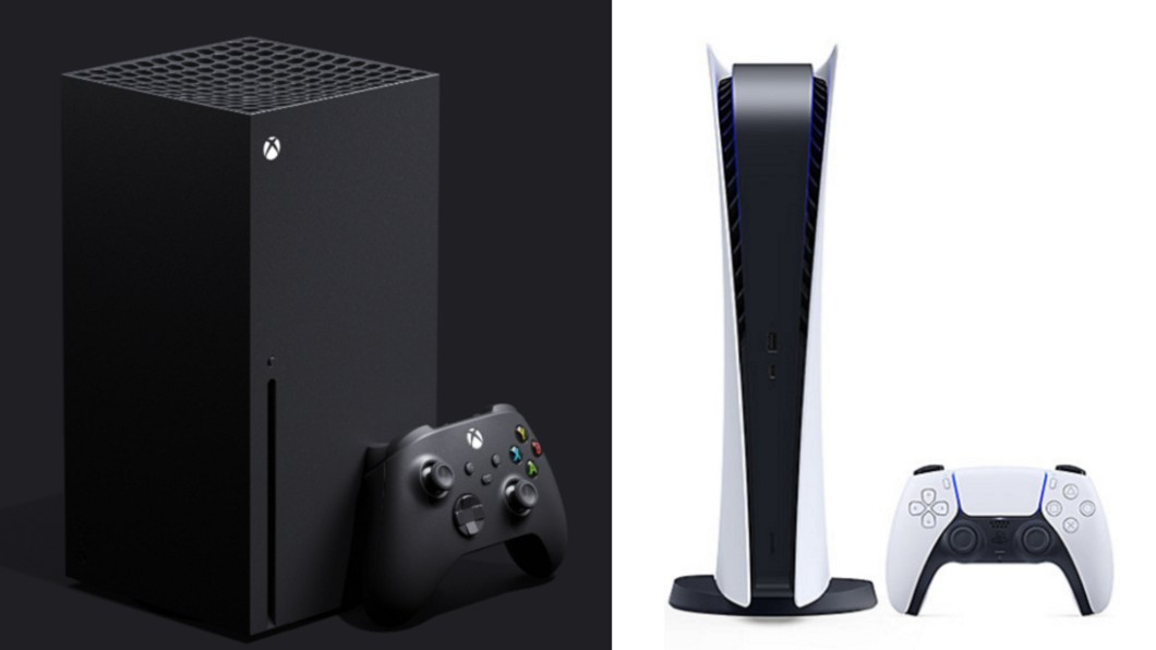 微軟與Sony在全球疫情中推出遊戲機搶攻市場。（合成圖／翻攝自Xbox、Play Station網站）