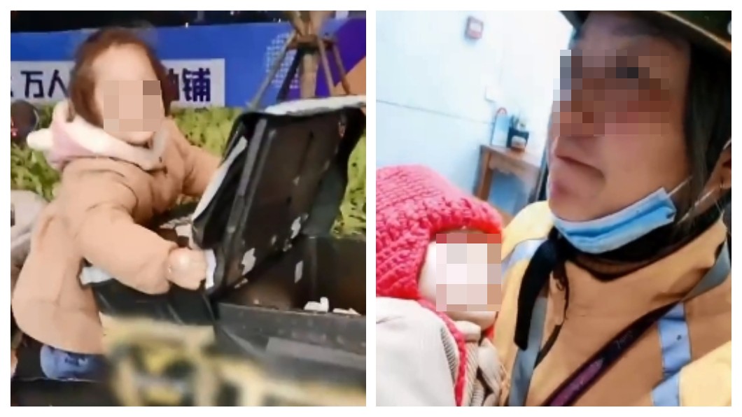 單親媽帶4歲女跑外送 女童累到趴睡機車上太催淚