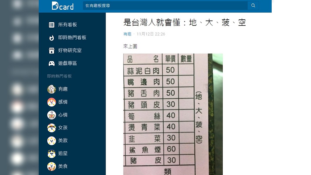 （圖／翻攝自論壇「Dcard」）