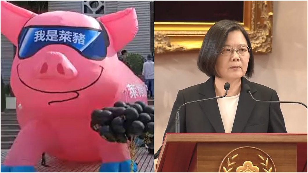 搬巨型萊豬嗆爆小英 江啟臣轟:在野喊謙卑、執政武則天