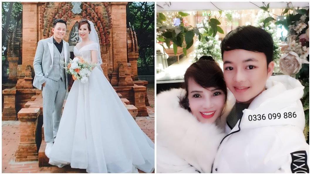 不少網友發現,女方外貌愈來愈年輕,疑似有動過不少整形手術。(合成圖/翻攝自臉書)