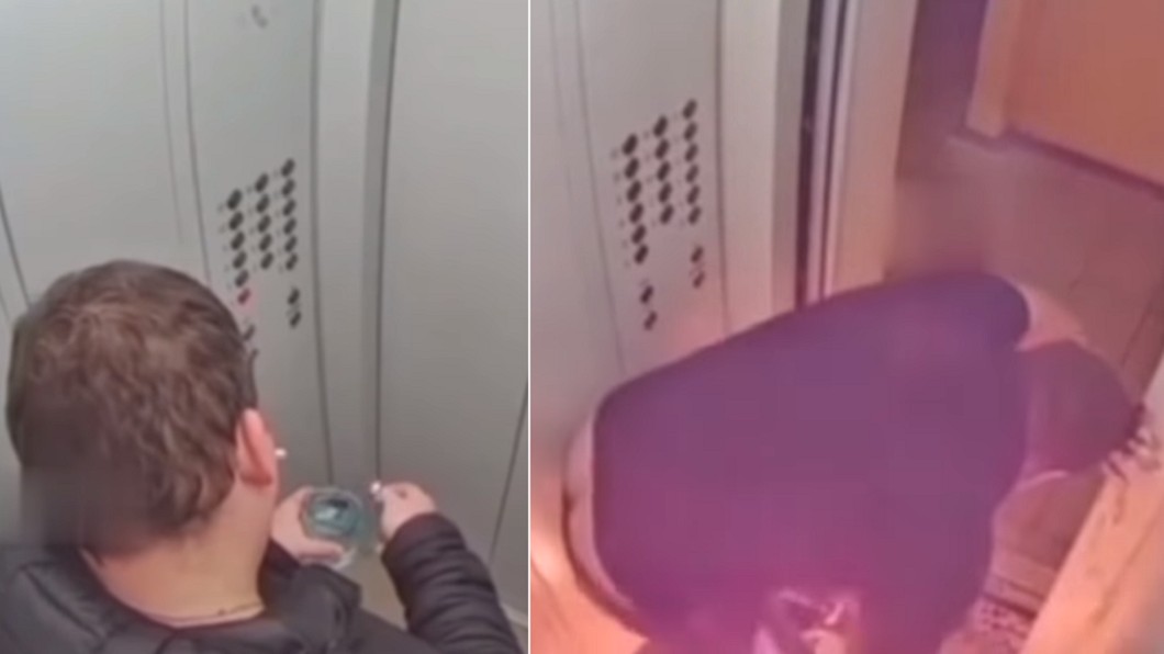 電梯內點火遭噬60秒! 男無處逃「慘趴地上手燒焦」