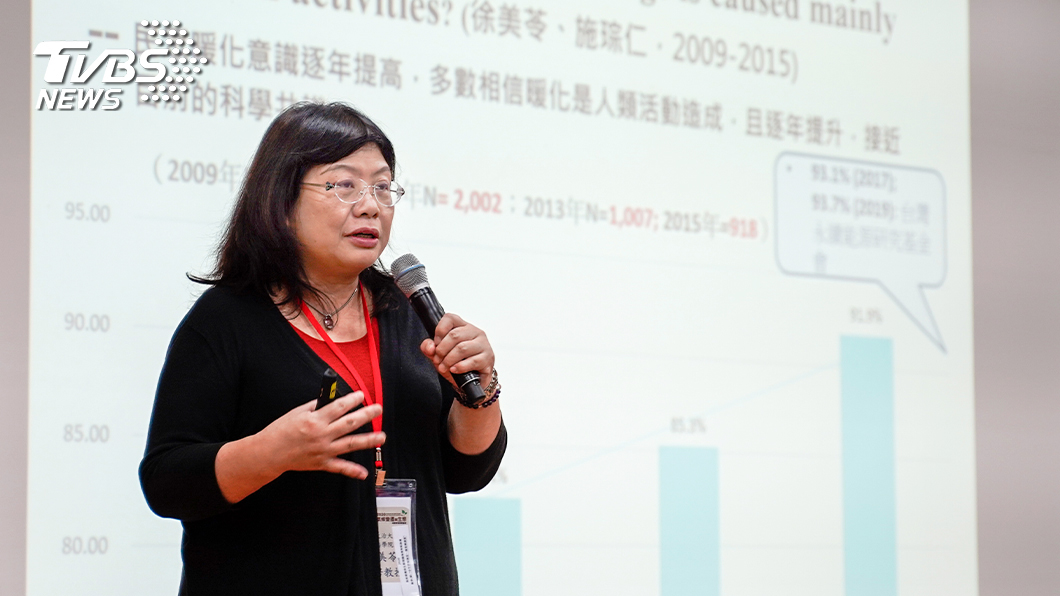 政大傳播學院特聘教授徐美苓談「氣候變遷的傳播-從國際到台灣」(圖/TVBS)