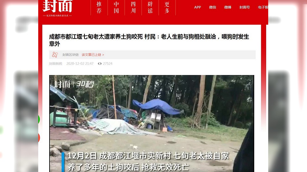事後得知，那隻狗狗後來被其他人打死並就地掩埋。（圖／翻攝自封面新聞）
