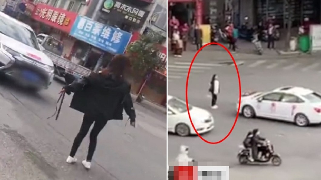 男友娶新歡　傻女奔馬路「挺孕肚攔禮車」爆哭：你是我的