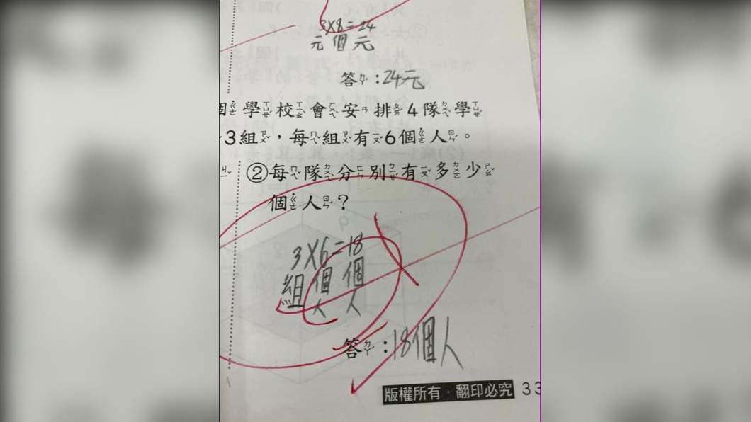 小二數學題「答案對」卻被打叉!家長問原因頭痛:何必?
