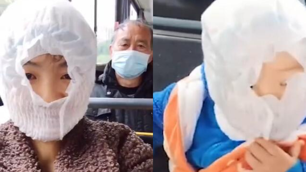 忘戴口罩搭公車!媽「紙尿褲套頭」秒解:沒看到臉不怕