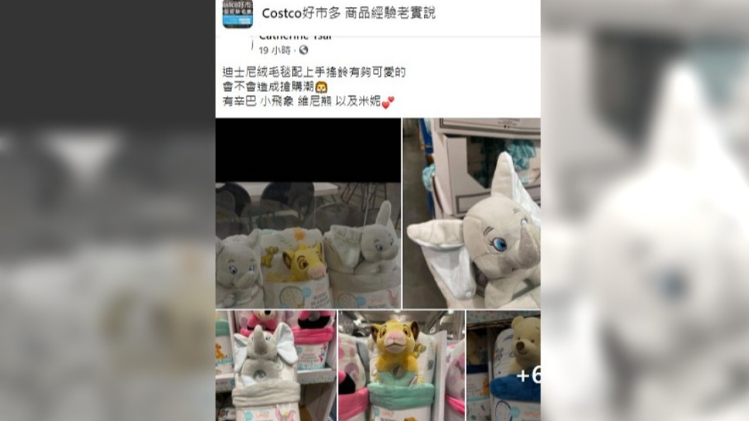 好市多販售超萌卡通人物毛毯。(圖/翻攝自臉書Costco好市多 商品經驗老實說)