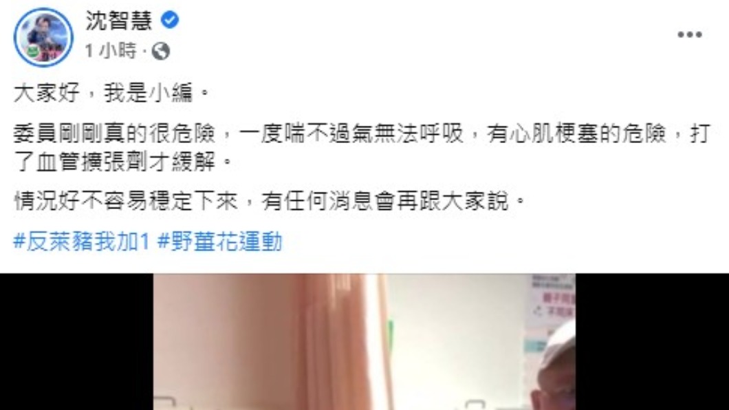 (圖/翻攝自沈智慧臉書)