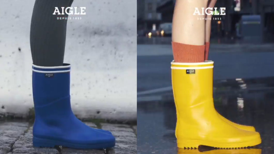 AIGLE製作的雨靴富有質感。(合成圖/翻攝自aigle IG)