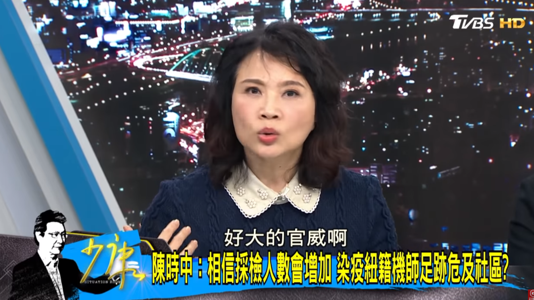 陳鳳馨於節目中怒轟陳時中。(圖/TVBS《少康戰情室》)