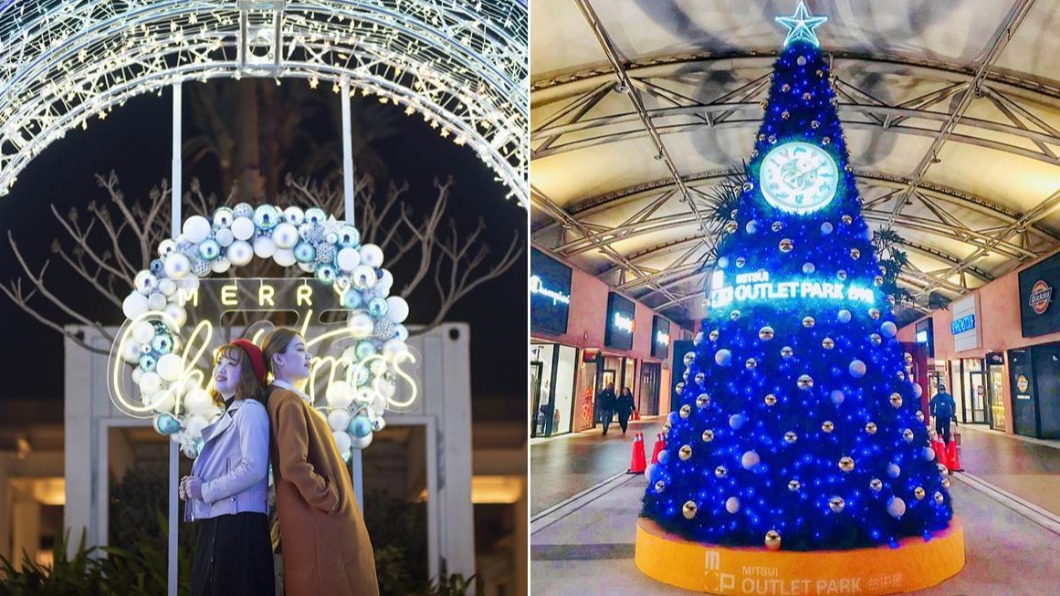 台中港店有5公尺高的「海洋之鐘」耶誕樹可以美拍。(圖/ 翻攝自MITSUI OUTLET PARK)