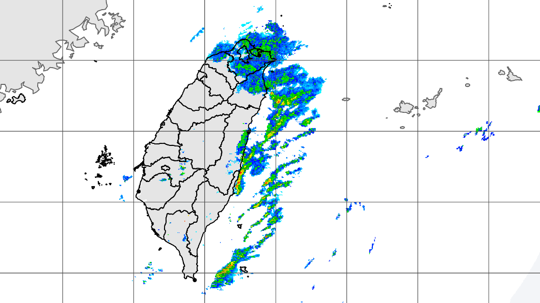 北部、東北部及宜蘭有短暫雨。（圖／中央氣象局）
