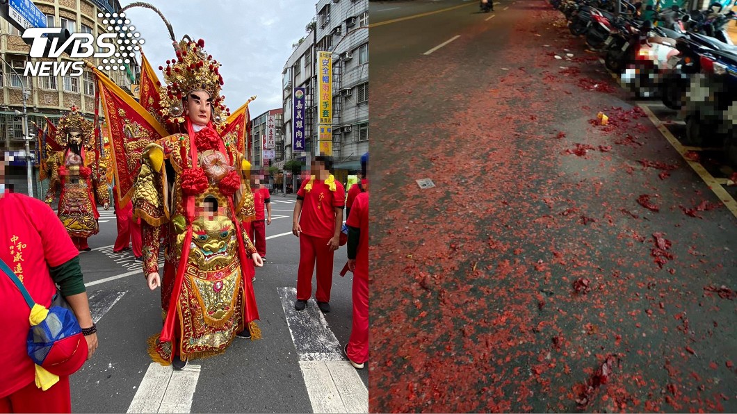威遠壇遶境滿地鞭炮渣、垃圾 騎士險犁田網批:將心比心