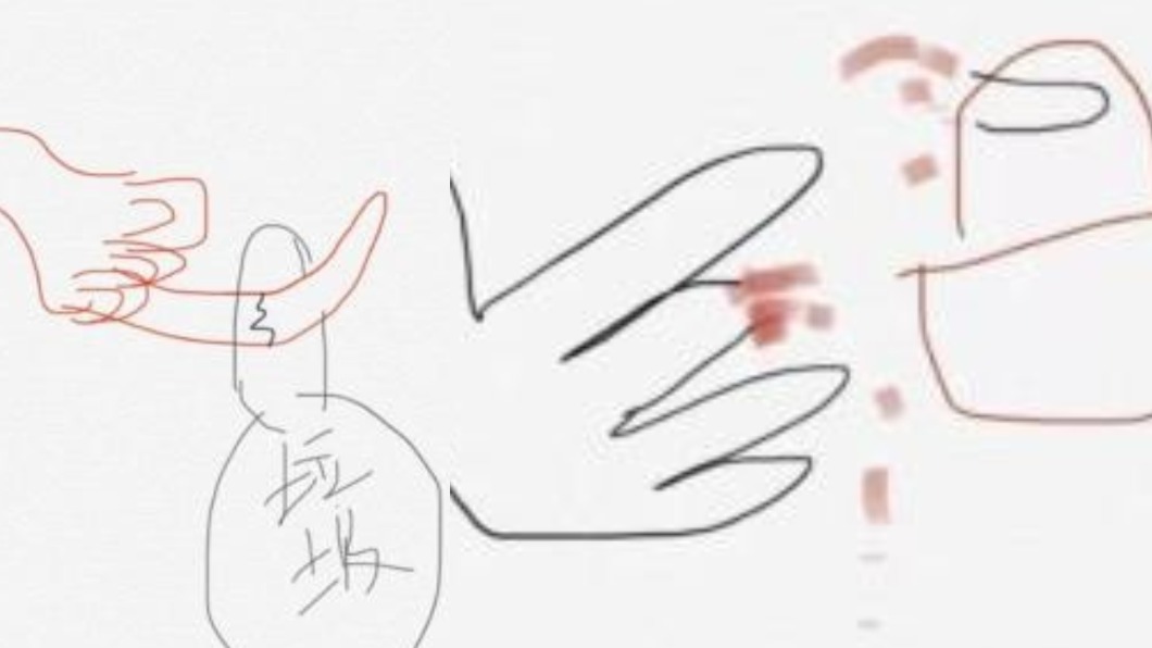 女子畫了示意圖警告親友。 (圖/翻攝自《揚子晚報》)
