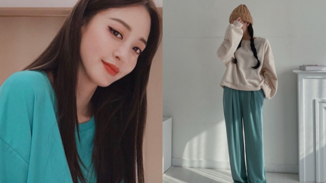 無論任何膚色的女生都適合的綠松色系。(合成圖/翻攝自han_ye_seul_ IG、98doci官網)