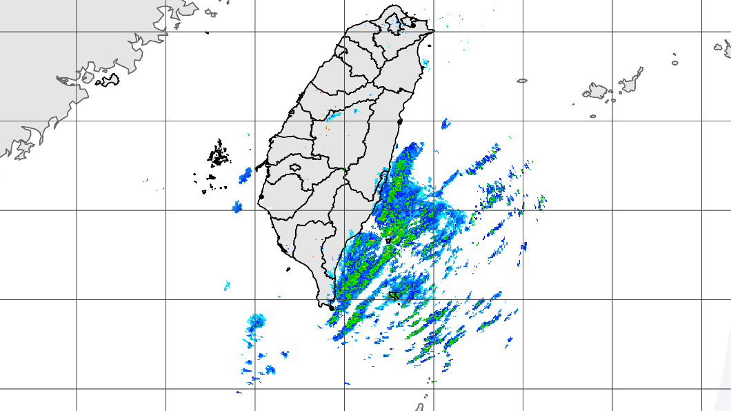 花東有局部短暫雨機率。(圖/中央氣象局)