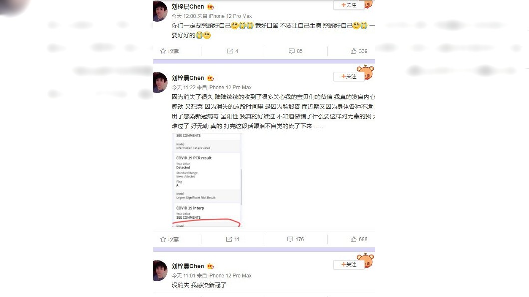 (圖/翻攝自劉梓晨微博)