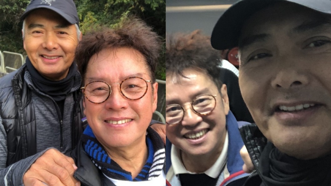 譚詠麟貼出與周潤發合照。（圖／翻攝自譚詠麟微博）
