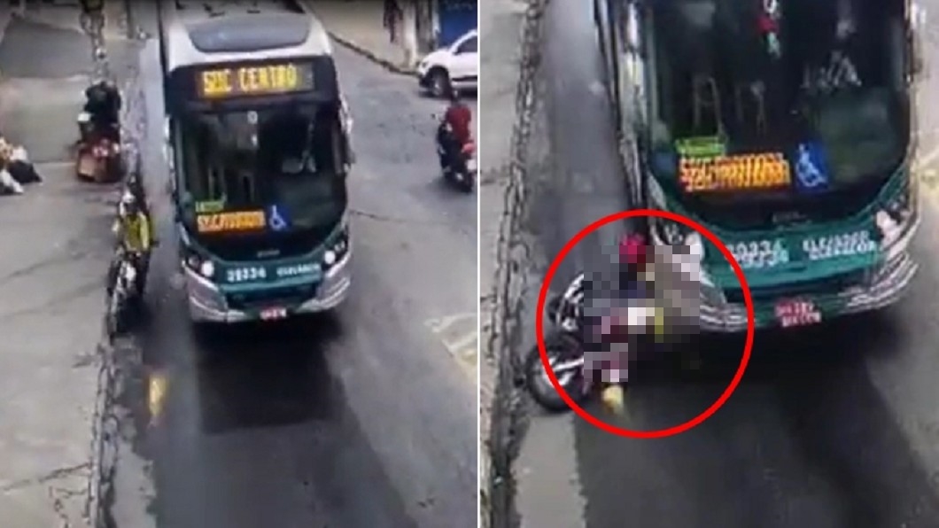 蛇行鑽車自摔!男目睹女伴遭公車「輾爆頭」奪命影片曝