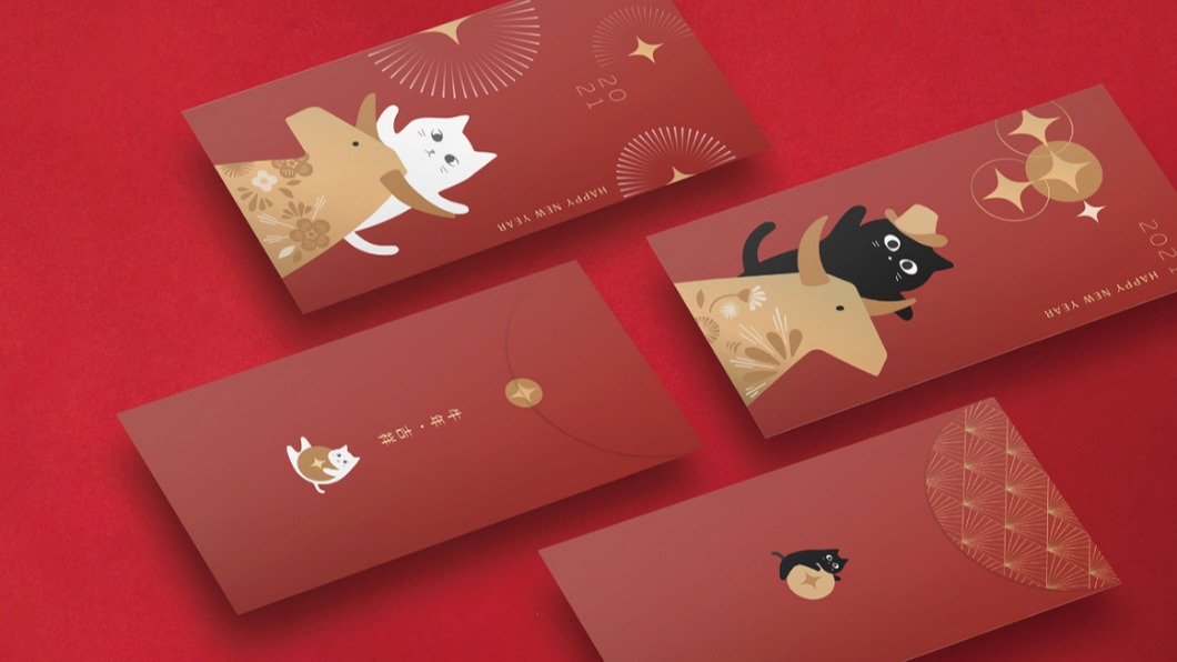 德泰舒口罩品牌推出新春牛年口罩外,更加碼推出春聯與紅包限量周邊。(圖/翻攝自德泰舒康口罩官網)