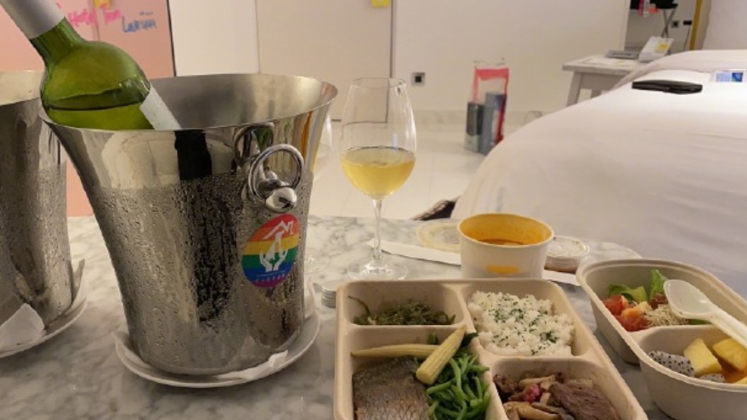 汪小菲的隔離餐。(圖/翻攝自汪小菲微博)