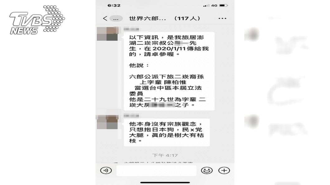 陳玉珍在TVBS《國民大會》獨家爆料陳氏宗親會的人批評陳柏惟。(圖/TVBS)