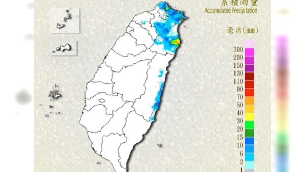 今日東北季風增強,北部有短暫雨。(圖/翻攝自中央氣象局)