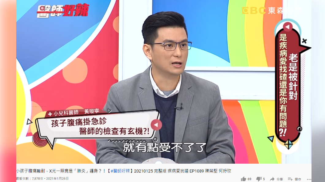 爸爸嫌醫師動作慢、不專業,猛踹一腳後帶孩子離開。(圖/翻攝自YouTube/醫師好辣)
