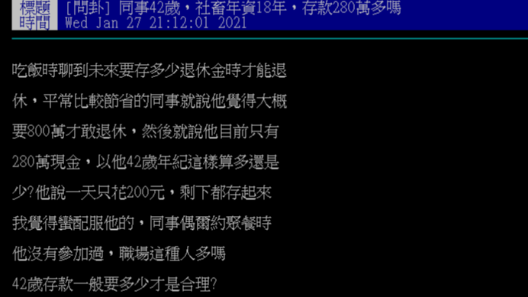 網友PO文提問。(圖/翻攝自PTT)