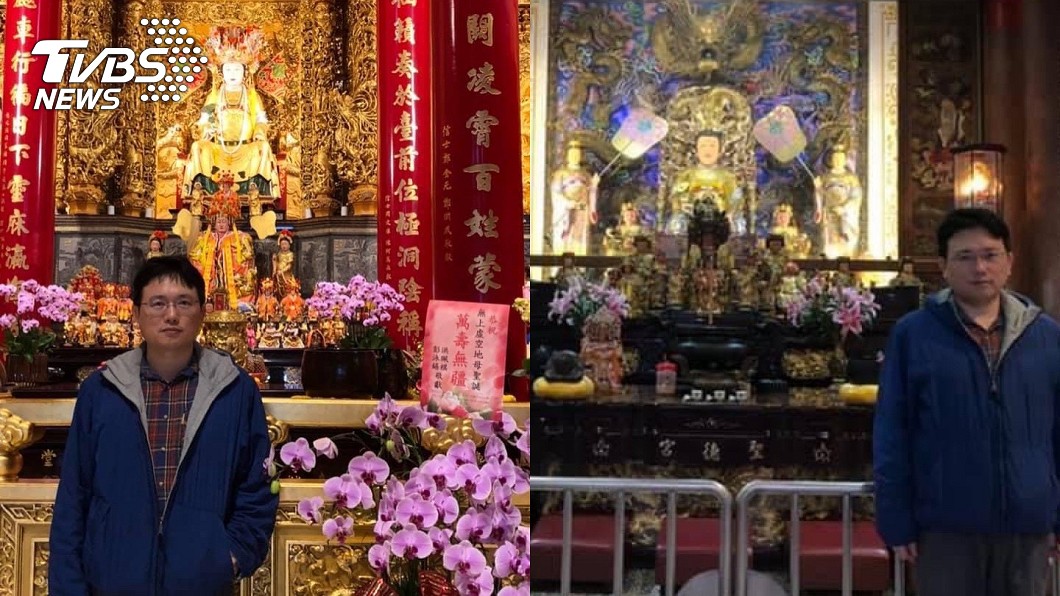 江坤俊拜母娘都會到汐止大尖山聖德宮(圖右),以及松山慈惠堂(圖左)。(圖/江坤俊提供)