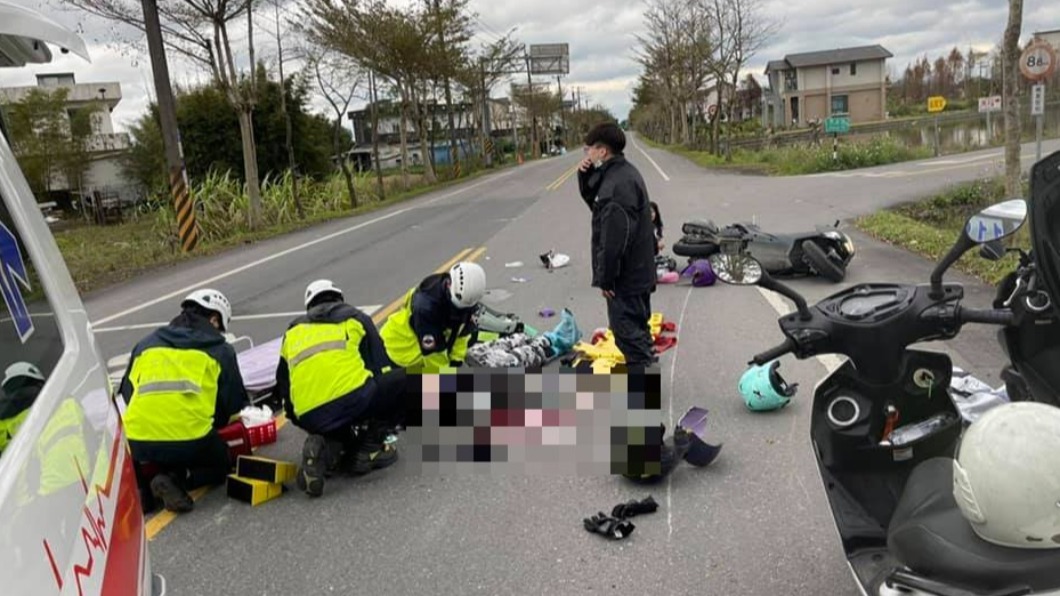 情侶雙載男遭水泥車輾斃 警嗆倖存女:看到大車不會閃?