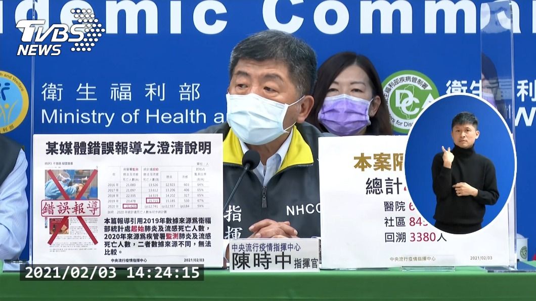 指揮中心指揮官陳時中3日開記者會聲明。(圖/TVBS)