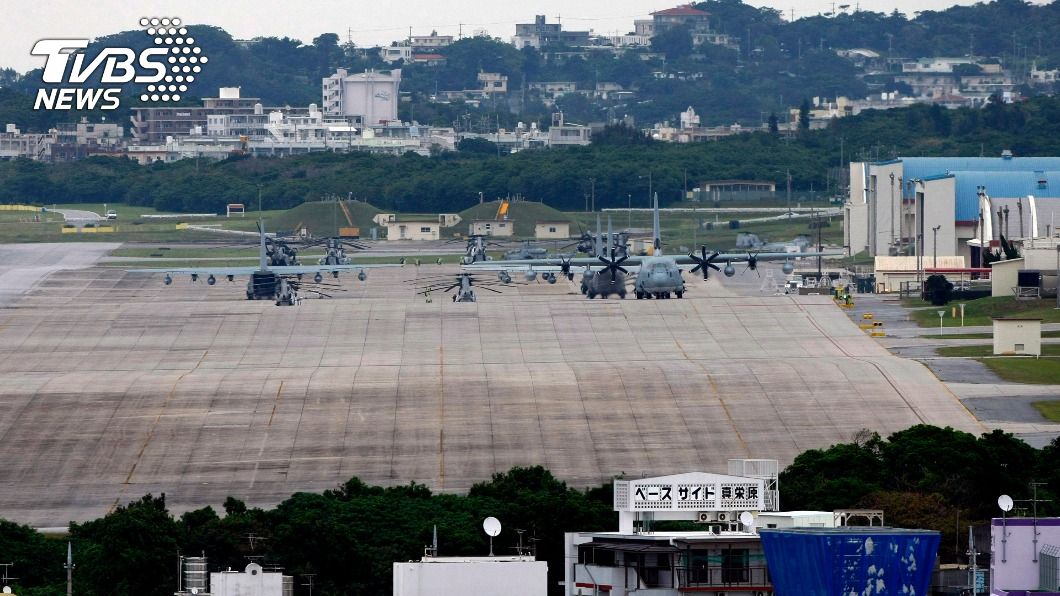 圖為美軍普天間機場。(圖/達志影像美聯社)