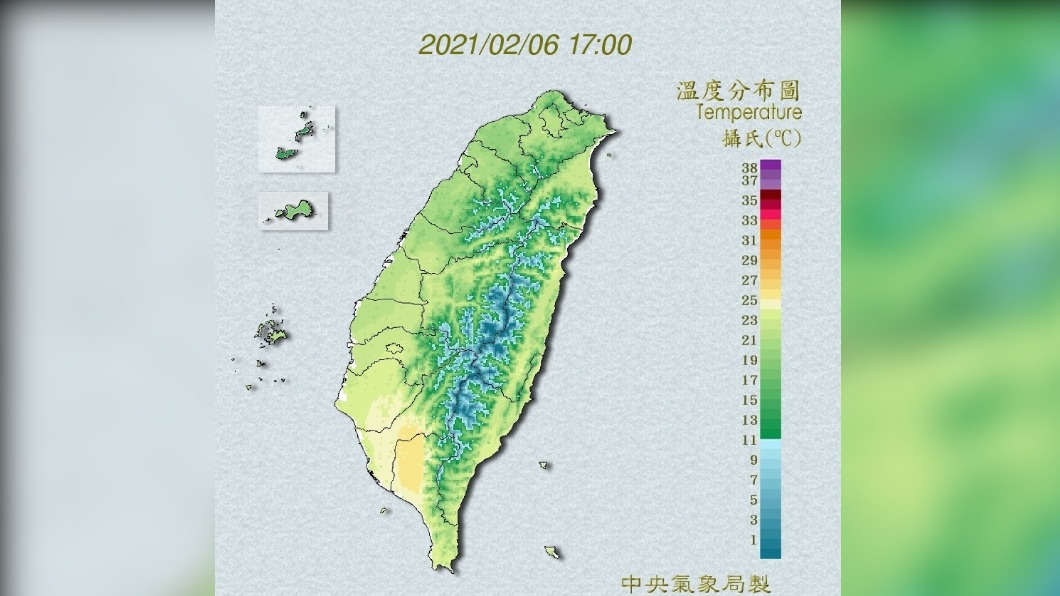 今明兩天各地晴朗穩定。(圖/中央氣象局)