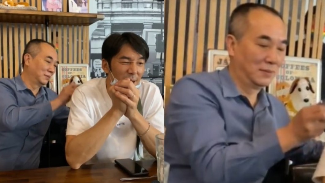子瑜爸爸幫李李仁刮痧。(圖/翻攝自陶晶瑩IG)