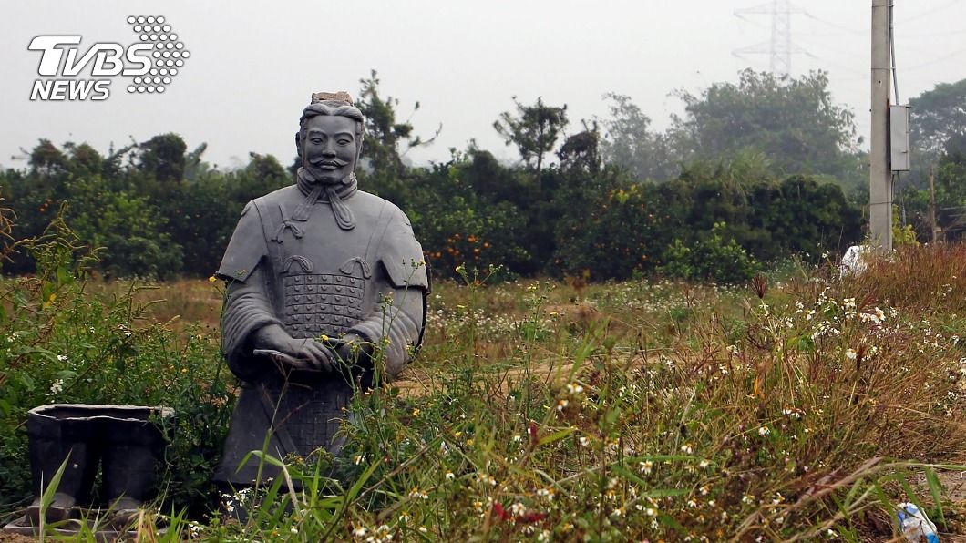 嘉義驚見「兵馬俑出土」矗立田間 果農:為防小偷