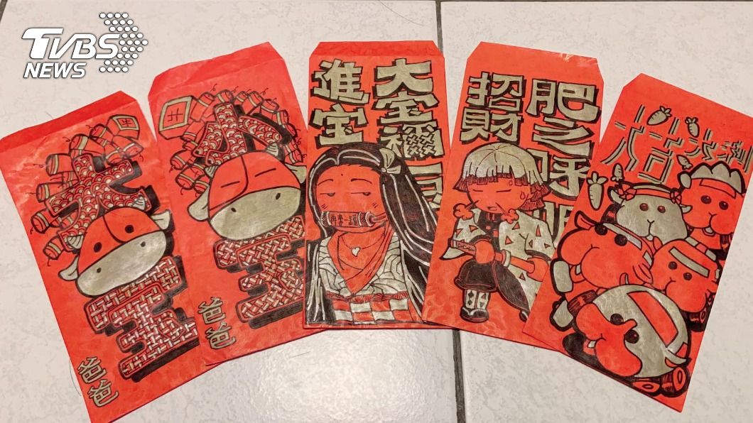 神作!紅包重現當紅動漫 水電工爸耗2晚不喊累