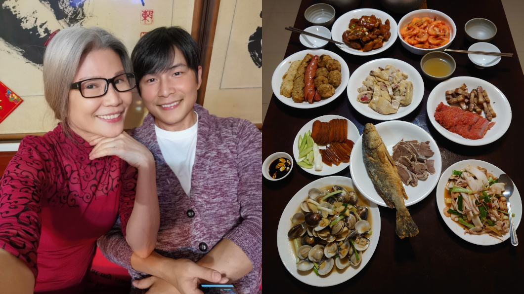 孫協志與親友團聚吃年菜。(圖/翻攝自孫協志Tony Sun Facebook)