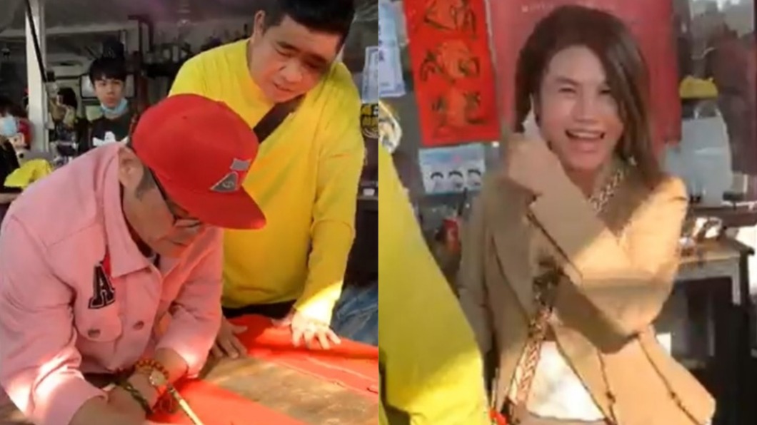 許效舜加入寫春聯行列。(圖/翻攝自澎恰恰臉書)