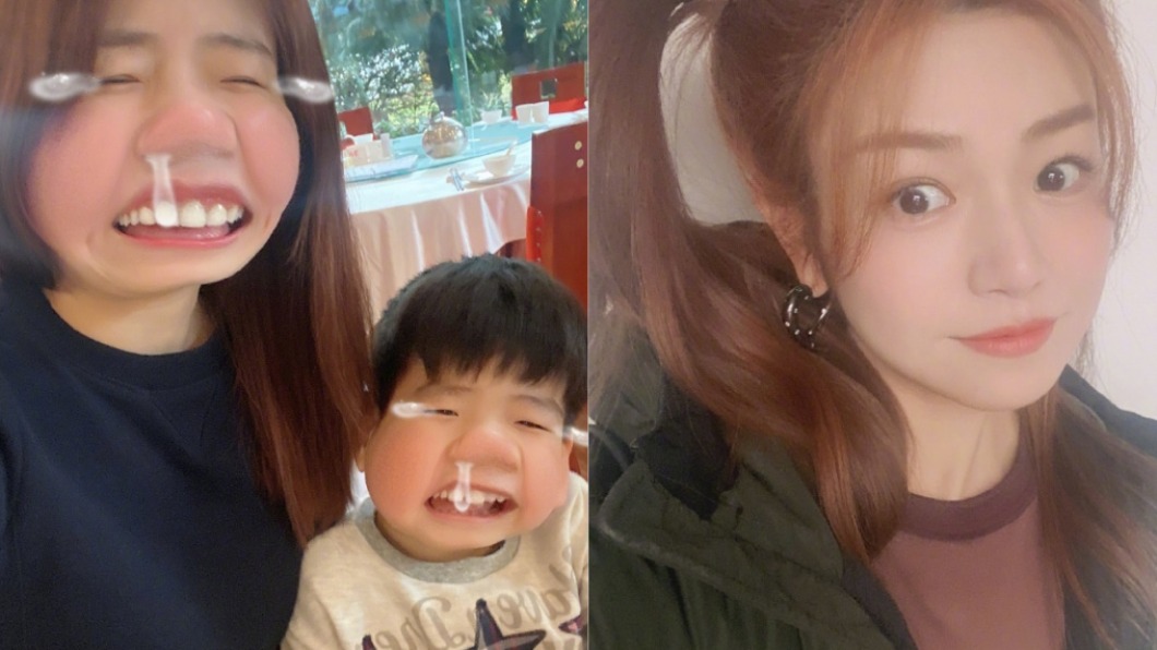 陳妍希情人節分享母子合照。(圖/翻攝自陳妍希微博)