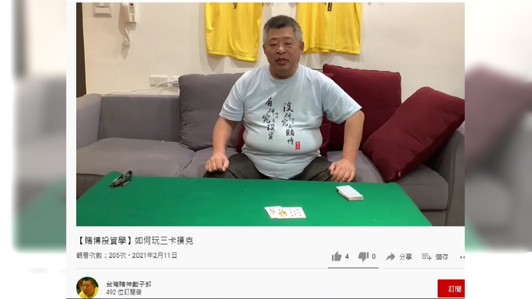 (圖/翻攝自台灣賭神戴子郎YouTube)