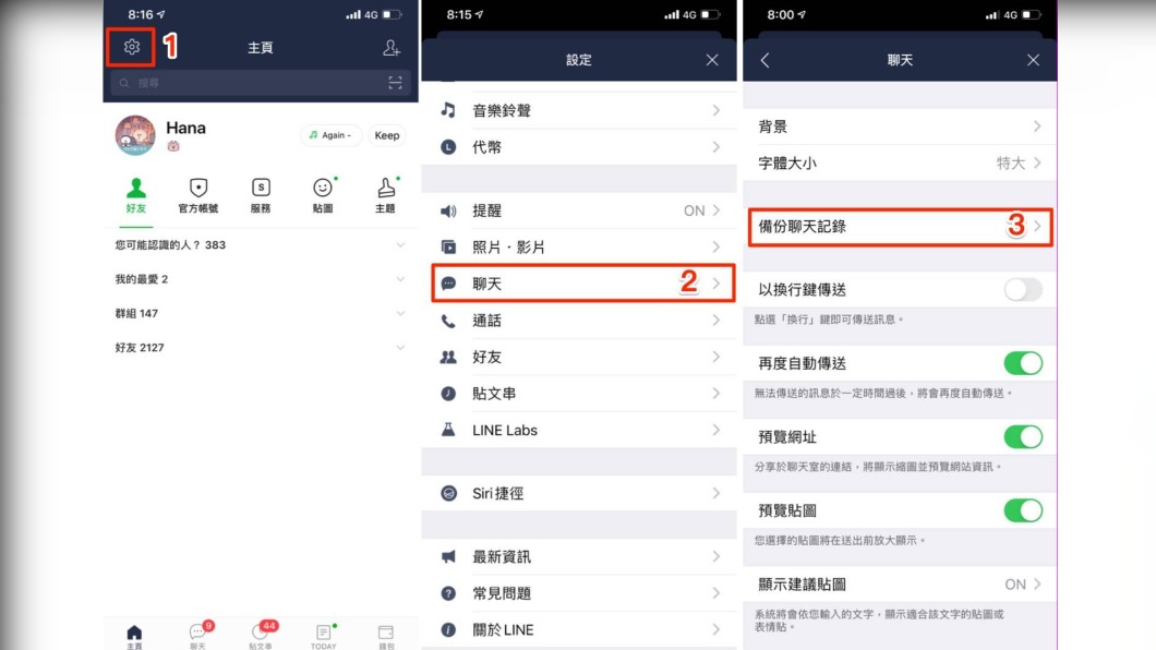 LINE在2020年推出自動備份功能。(圖/翻攝自LINE官方網站)