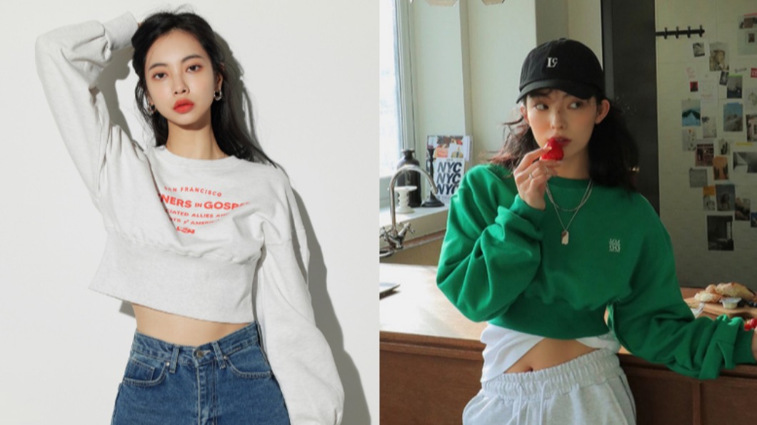 短版上衣。(圖/翻攝自chuu官網、@stylenanda_korea IG)